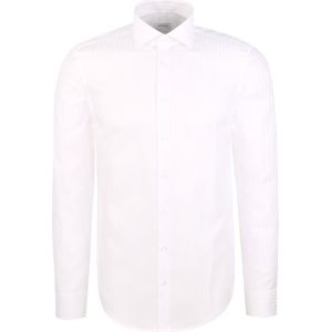 Seidensticker - Businessoverhemd - Wit - Slim 1/1 Kent Kraag - Gestreept