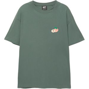 Pull&Bear Shirt 'STWD'  lichtblauw / riet / perzik / zalm roze