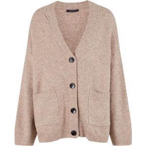 Urban Classics Gebreid vest  bruin gemêleerd