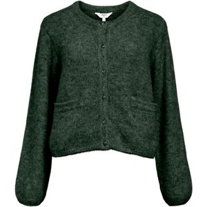 OBJECT Gebreid vest 'Saggia'  groen