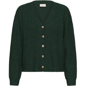 Kaffe Gebreid vest 'KAfiorella'  groen