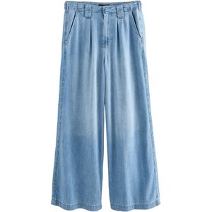 Next Bandplooi jeans  blauw denim