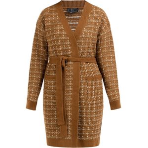 faina Gebreid vest  champagne / cognac