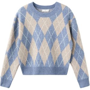 MANGO TEEN Trui  beige gemêleerd / duifblauw / wit