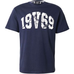 19V69 ITALIA Shirt 'Rafael'  navy / antraciet / wit