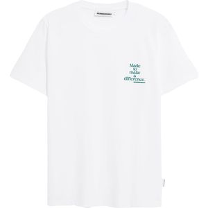 ARMEDANGELS Shirt 'JAAMES DIFFERENCE'  groen / wit