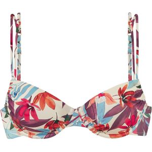 Lascana - Imani - Beugelbikinitop - Crème - Zomerse Bladerenprint