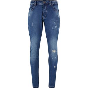 2Y Premium Jeans  blauw denim / wit