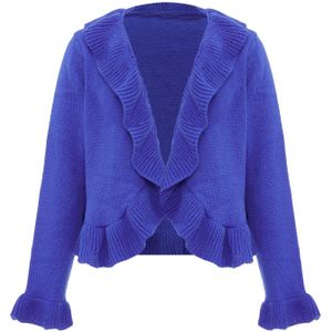 aleva Gebreid vest  royal blue/koningsblauw