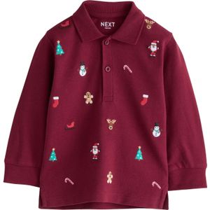 Next Shirt  bruin / wijnrood / zwart / wit