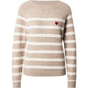 VERO MODA Trui 'VMDOFFY'  lichtbruin / wit