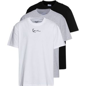 Karl Kani Shirt 'Essential'  grijs gemêleerd / zwart / wit