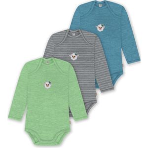 normani Rompertje/body  azuur / grijs / donkergrijs / grasgroen