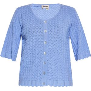 Sidona Gebreid vest  smoky blue