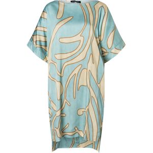 Ana Alcazar Jurk 'Zazilia'  crème / lichtblauw / ombergrijs