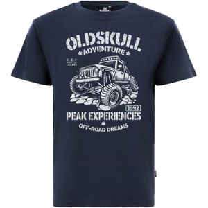 Oldskull Shirt 'Worldvibe Off-Road'  donkerblauw / wit