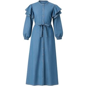 MODAMIHRAM Blousejurk  blauw denim