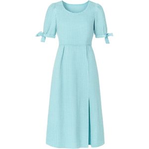 For You Moda Jurk  lichtblauw / wit