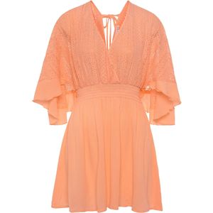Lascana - Tuniekjurk - Perzik - Kant - Wijde Mouwen