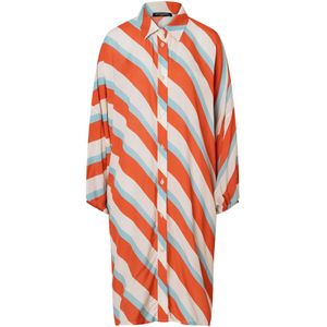 Ana Alcazar Jurk 'Zedaja'  lichtblauw / rood / wit