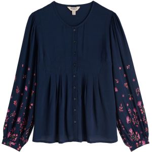 Seasalt Cornwall Blouse 'High Woods'  navy / lichtroze / wit