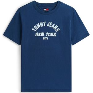 Tommy Jeans Shirt 'Varsity'  lichtblauw / donkerblauw / rosa