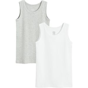 Cool Club Onderhemd  grijs / wit