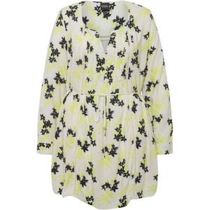 Ulla Popken Tuniek  geel / zwart / offwhite
