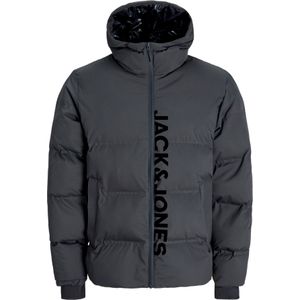 JACK & JONES Winterjas 'JJKAITO'  donkergrijs / zwart