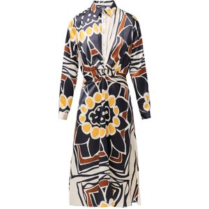 Salsa Jeans Blousejurk  cognac / honing / zwart / wit