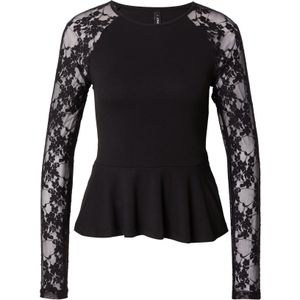 ONLY - ONLAIMA - Peplum Top - Zwart - Lange Mouwen