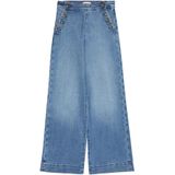 ONLY GIRLS - High Waist Wide Leg Fit Jeans - Denim