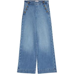 ONLY GIRLS - High Waist Wide Leg Fit Jeans - Denim