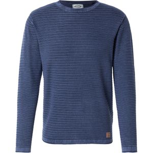Key Largo - MANUEL - Trui - Saffier - Knitwear, Ronde Hals, Lange Mouw