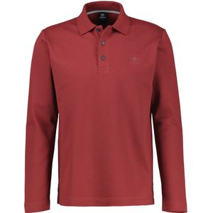 Lerros - Poloshirt - Maple Red - Met Lange Mouwen - Polokraag