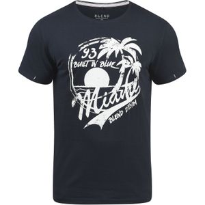 BLEND Shirt 'PERRY'  navy / wit