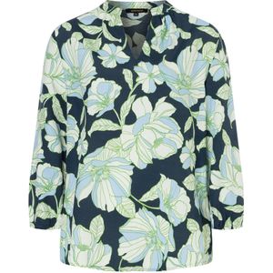 MORE & MORE Blouse  marine / pastelblauw / pastelgroen / lichtgroen