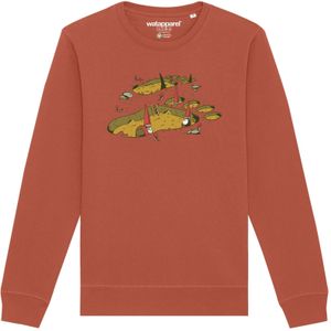 Watapparel Sweatshirt 'Gnome Footprint'  roestbruin / gemengde kleuren