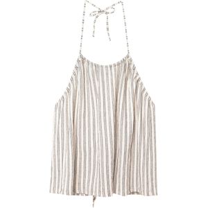 Pull&Bear Top  ecru / donkergrijs