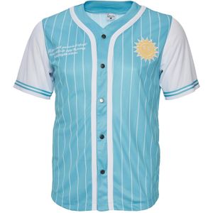 Karl Kani Overhemd  turquoise / lichtgeel / zwart / wit