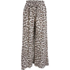 Seasons of April Broek 'Dani'  taupe / donkergrijs / wit