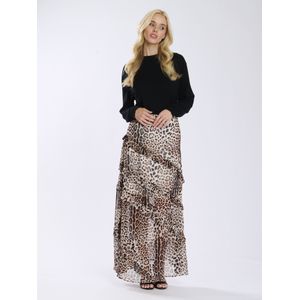 Finding Friday Rok  crème / sand / donkerbruin