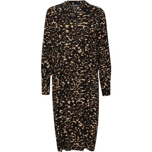 SOAKED IN LUXURY Blousejurk 'Zaya'  bruin / lichtbruin / zwart