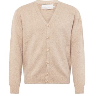 Casual Friday Gebreid vest 'Karl'  beige gemêleerd