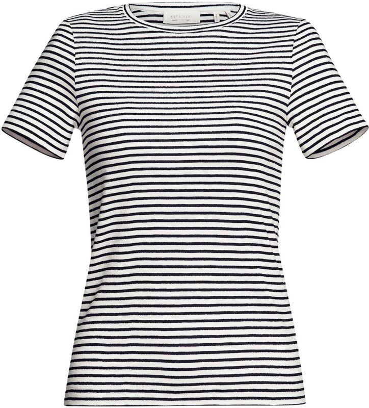 Rich & Royal - Shirt - Nachtblauw / Offwhite - Gestreept - Kwartmouw