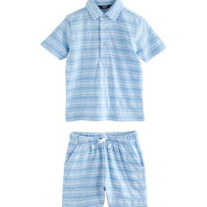 Next Set  blauw / wit