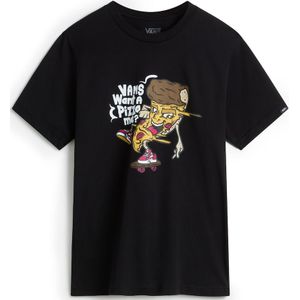 VANS Shirt 'Pizza Me'  donkerbruin / geel / zwart / wit