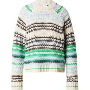 YAS - YASBIBI - Gebreide Trui - Ecru Lichtblauw Antraciet Groen