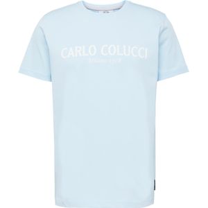 Carlo Colucci Shirt 'Di Comun'  lichtblauw / wit