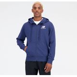 New Balance - Sweatvest - Blauw/Wit - Capuchon - Normale Pasvorm